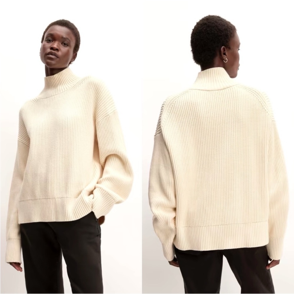 Everlane Organic Cotton Ribbed Turtleneck (S)